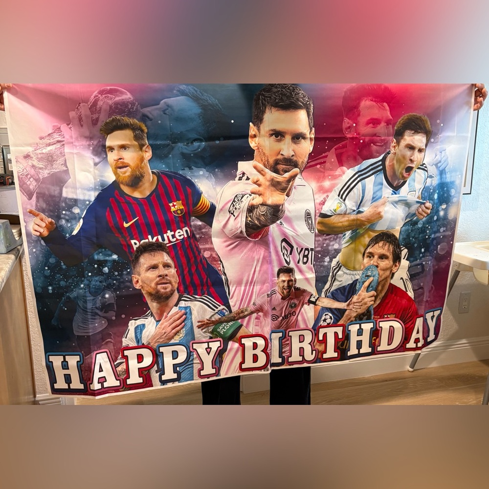 Messi themed Birthday Banner